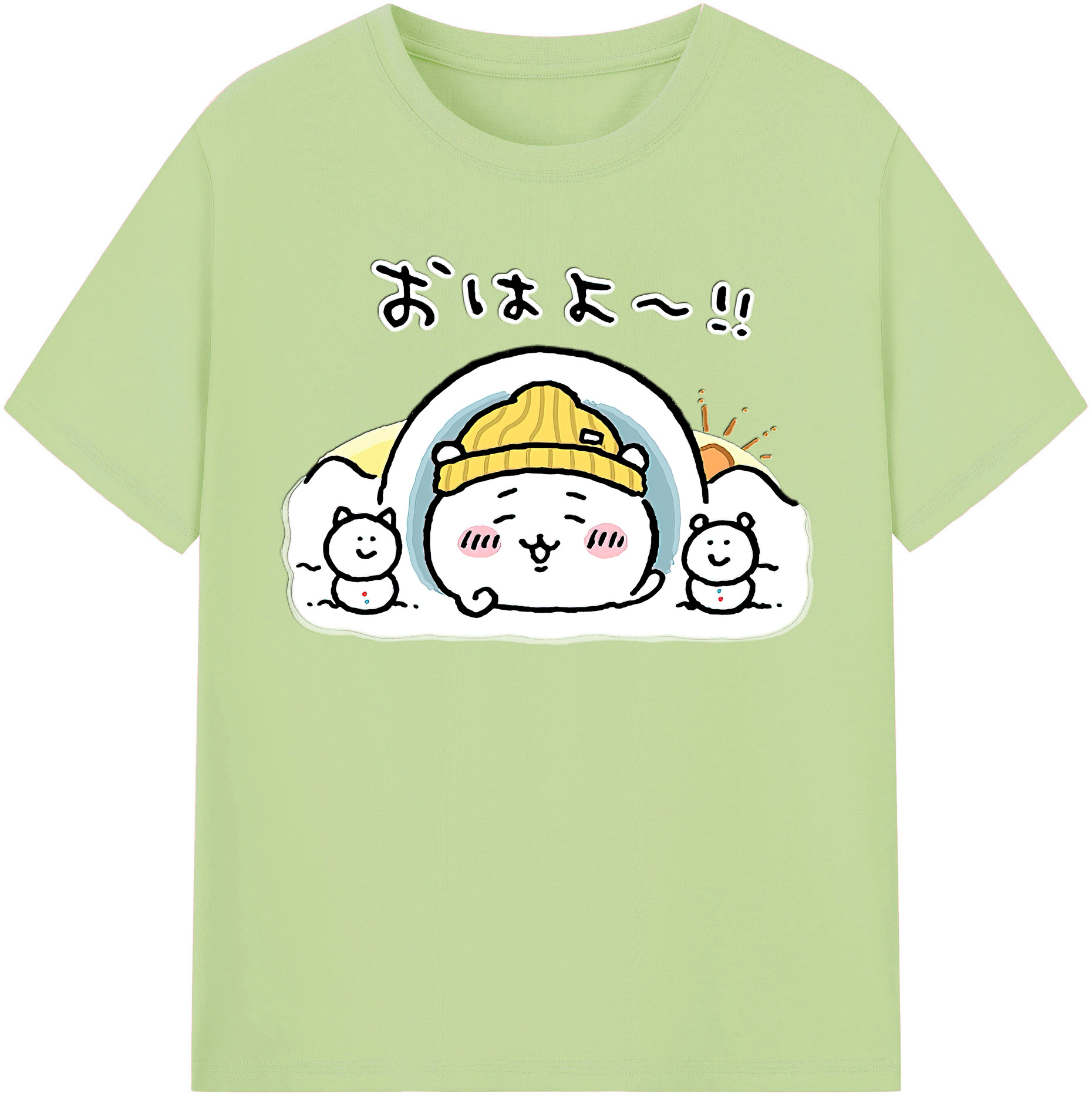 （画像用） ちいかわ ちいかわ Chii-kawa chiikawa 綿100％半袖Tシャツ（フロントプリント）